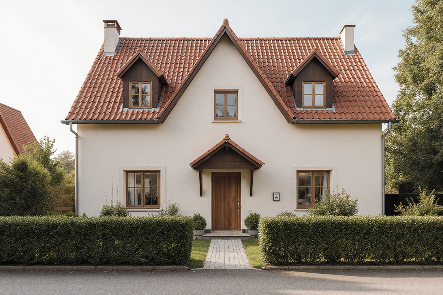 Helles Wohnhaus mit Garten